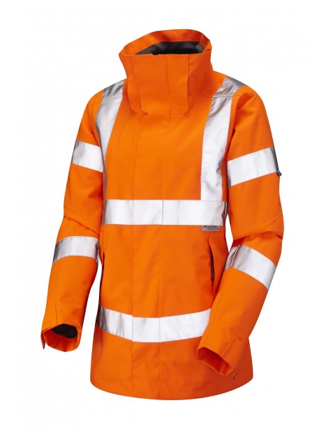 Leo Rosemoor Breathable Jacket Orange High Visibility